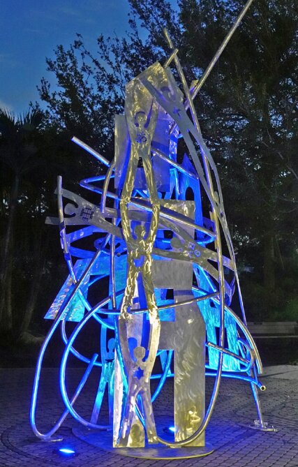 Escultura Luz Azul